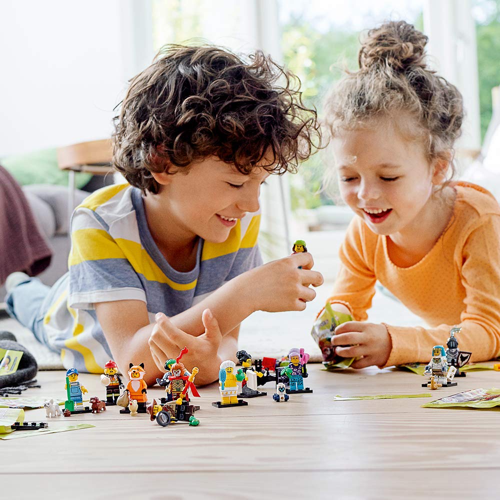 Close-up of LEGO plastic construction shows durable, safe play with standard bricks.