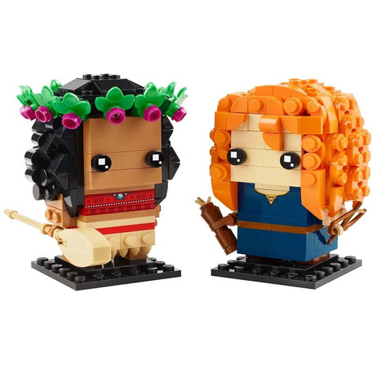 LEGO Moana Merida baseplates for stylish shelf display