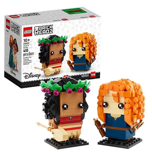 LEGO Moana and Merida BrickHeadz assembly for display and gifting