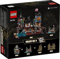 LEGO NINJAGO 40704 Micro Docks tearoom and arcade area ideal for creative storytelling.