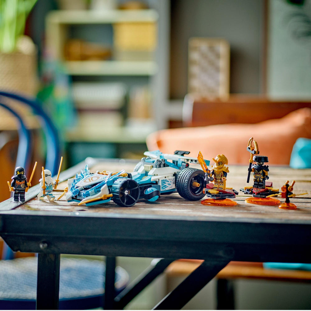 Blue dragon power elements for collectibility and expansion in NINJAGO sets.