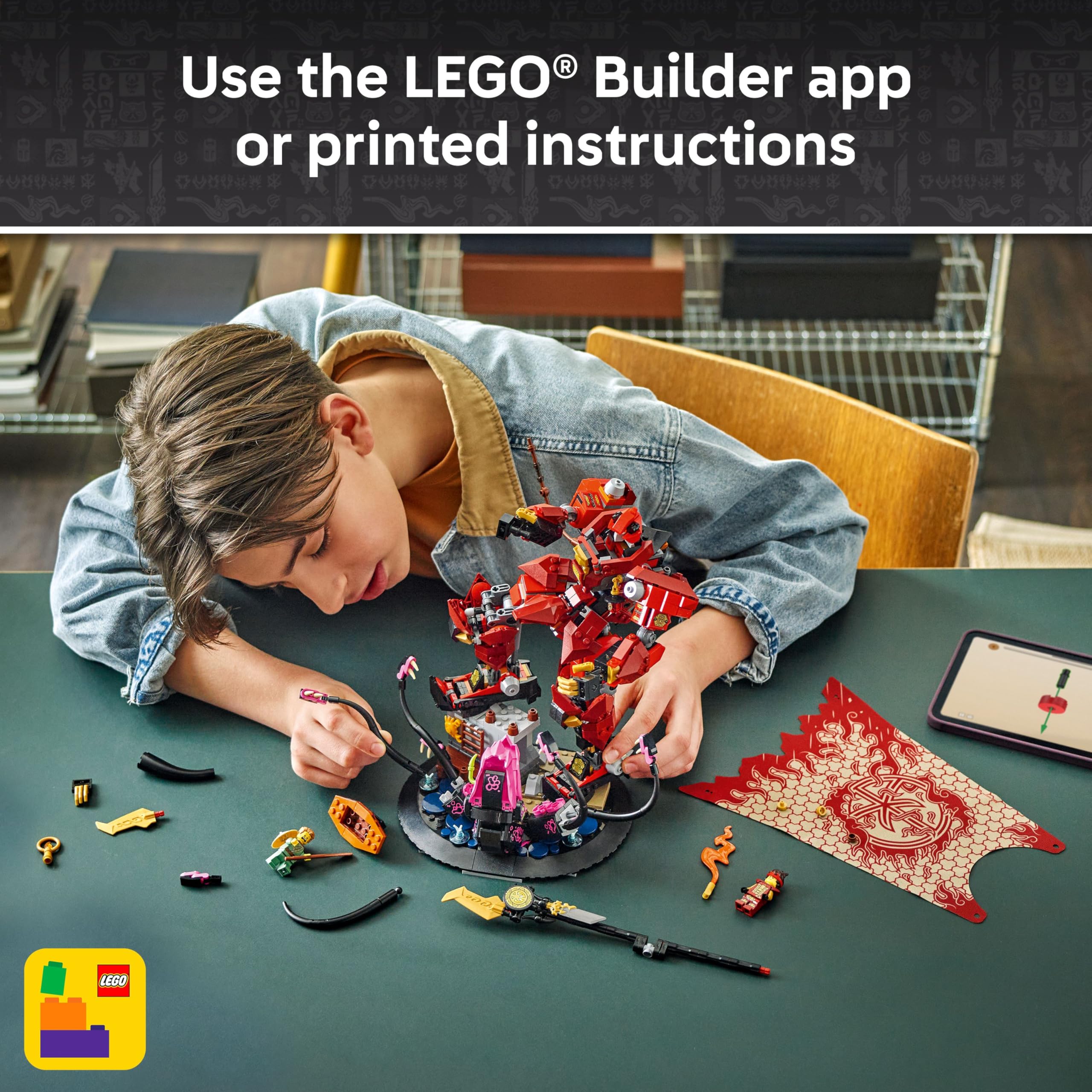 LEGO Builder app with 3D instructions guides builders through steps.