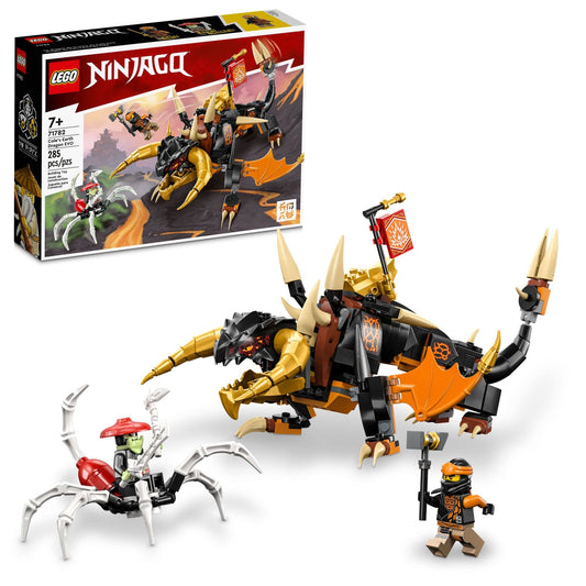LEGO NINJAGO Cole’s Earth Dragon EVO dragon figure ready for action with poseable joints