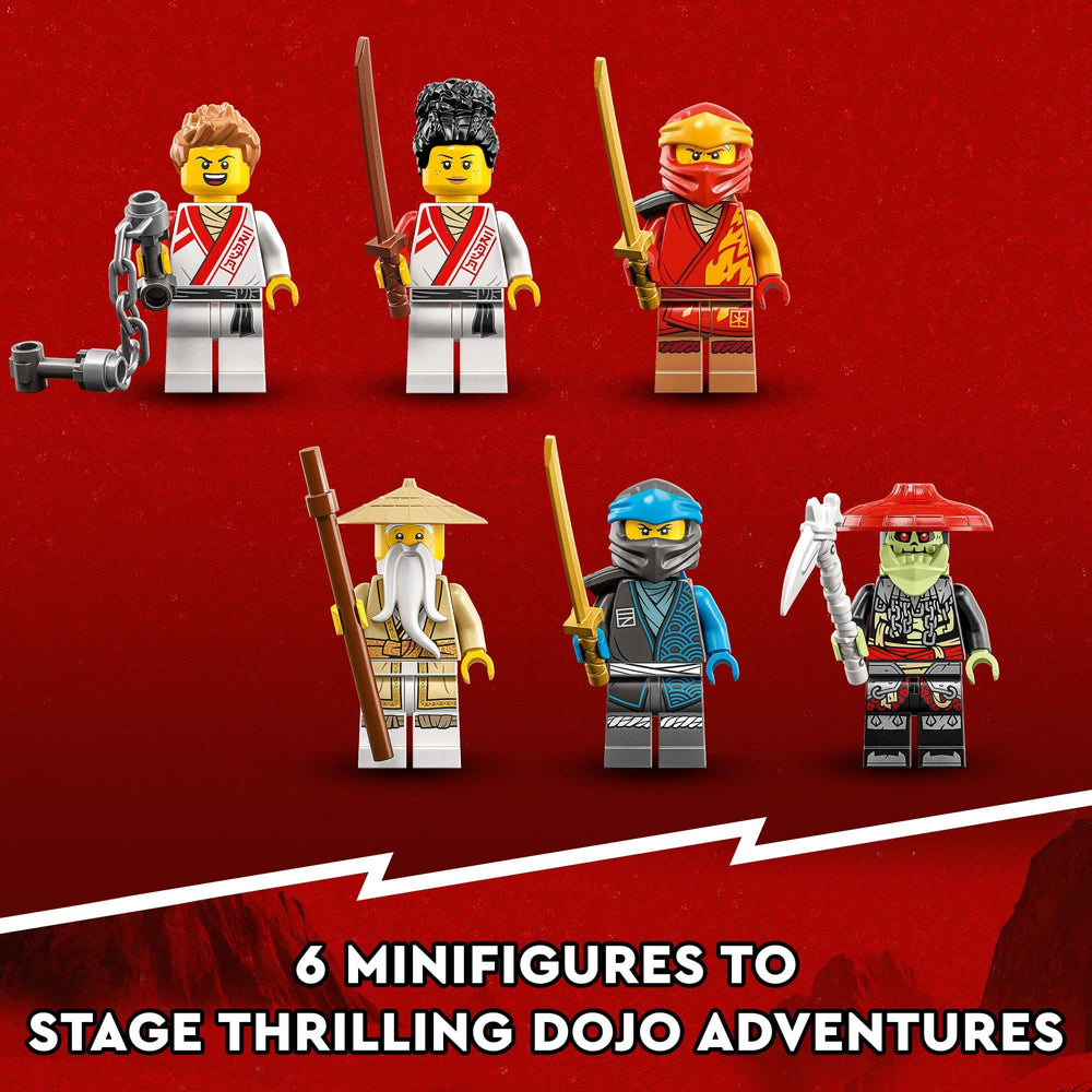 LEGO NINJAGO six minifigures enable diverse hero adventures.