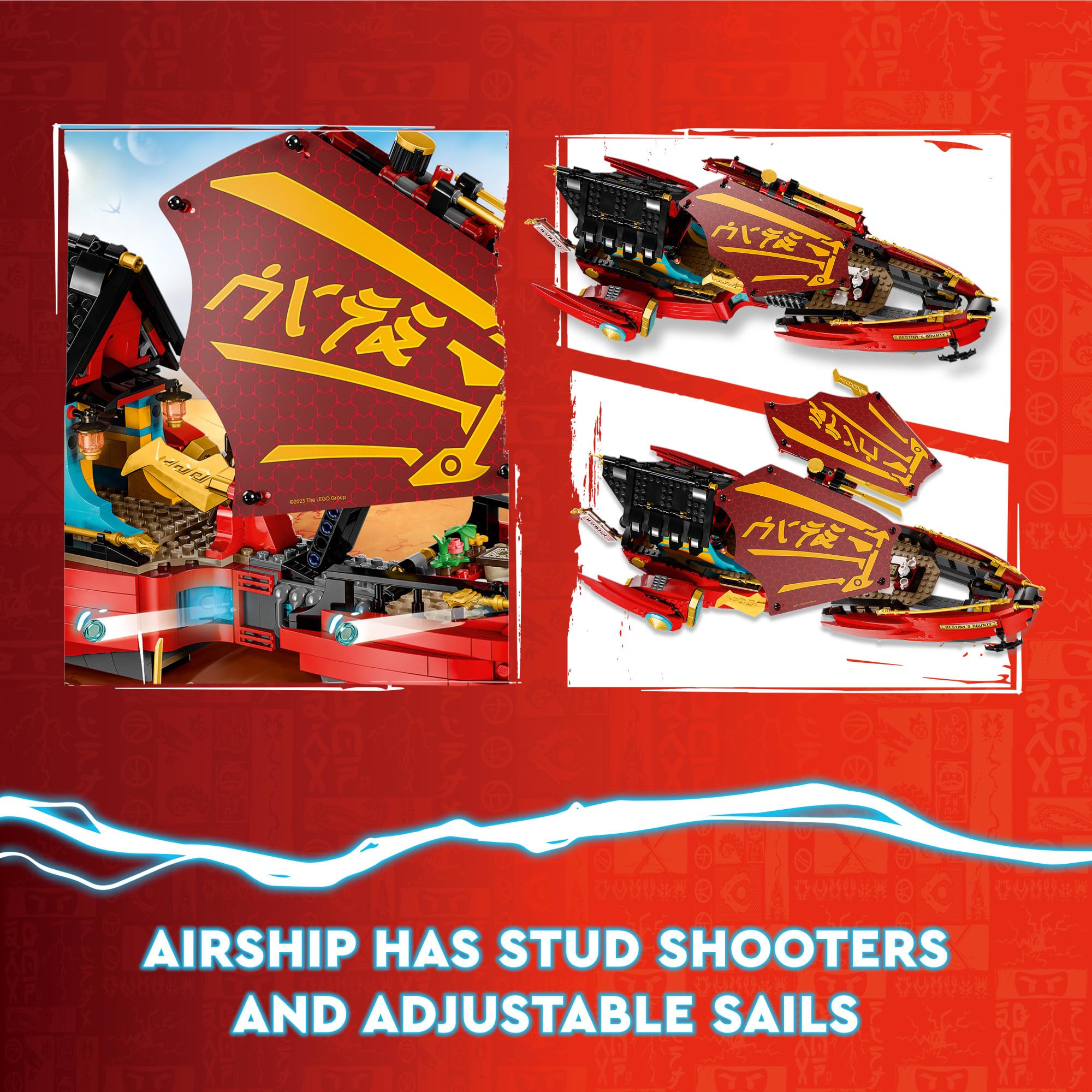 LEGO NINJAGO Destiny's Bounty arcade room sparks imaginative storytelling during builds
