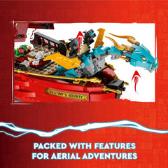 LEGO NINJAGO Destiny's Bounty removable roof reveals navigation room and arcade