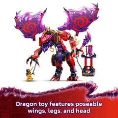 LEGO NINJAGO Dragon body with stud shooters under wings for interactive play