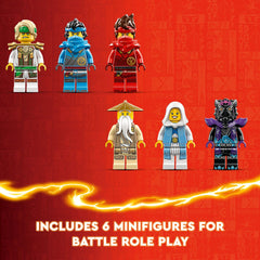 LEGO NINJAGO Dragon Stone Shrine includes six ninja minifigures for battles