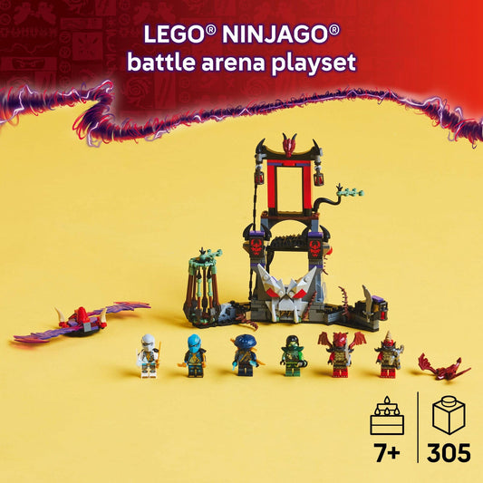 LEGO NINJAGO Dragonian Storm Village cage feature supports dramatic capture play