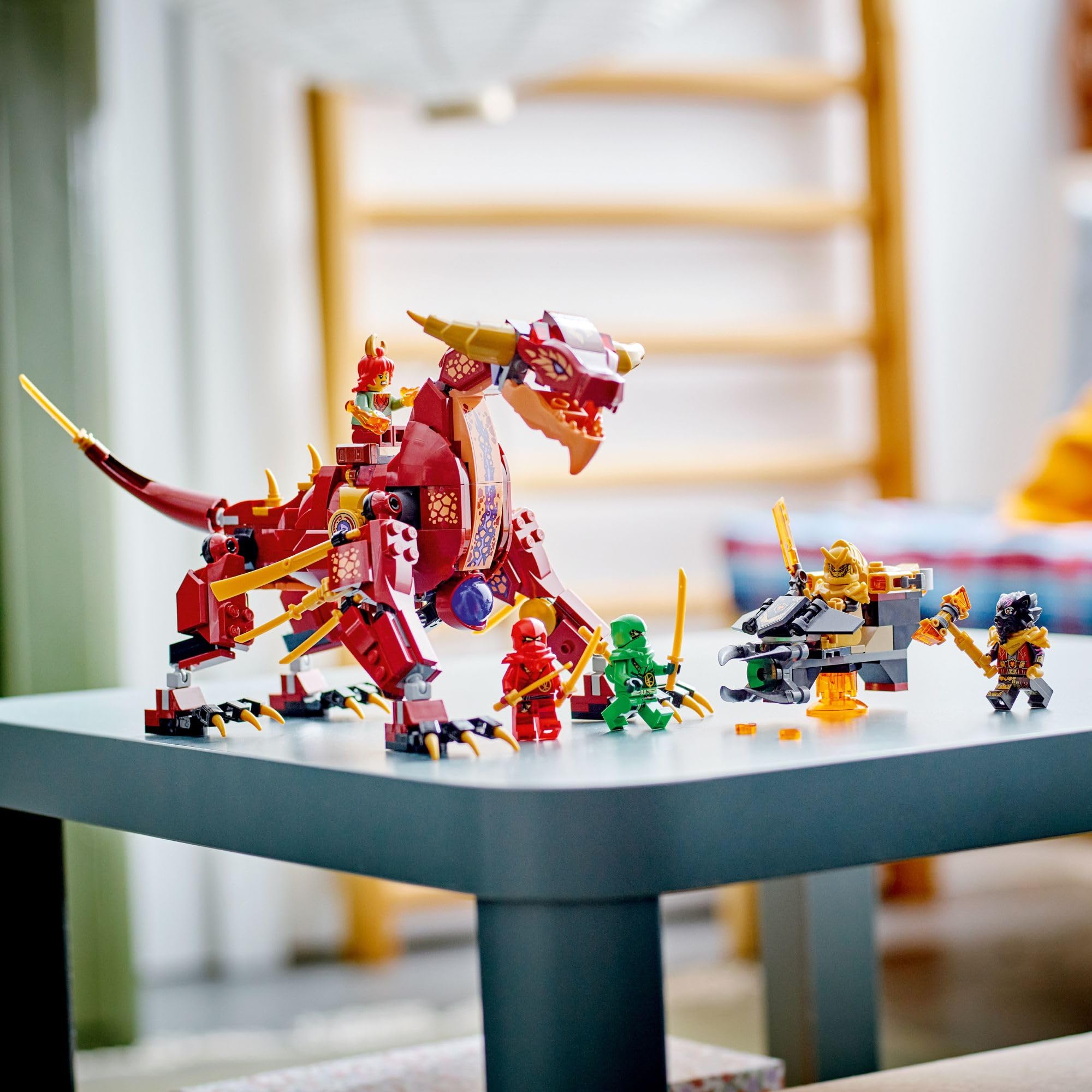 LEGO NINJAGO purple dragon power elements showcase collectible play