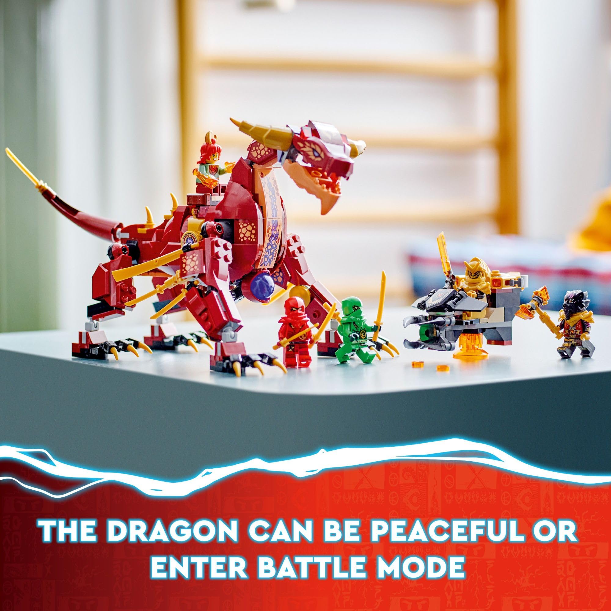 LEGO NINJAGO Heatwave lava dragon peaceful mode for display stories