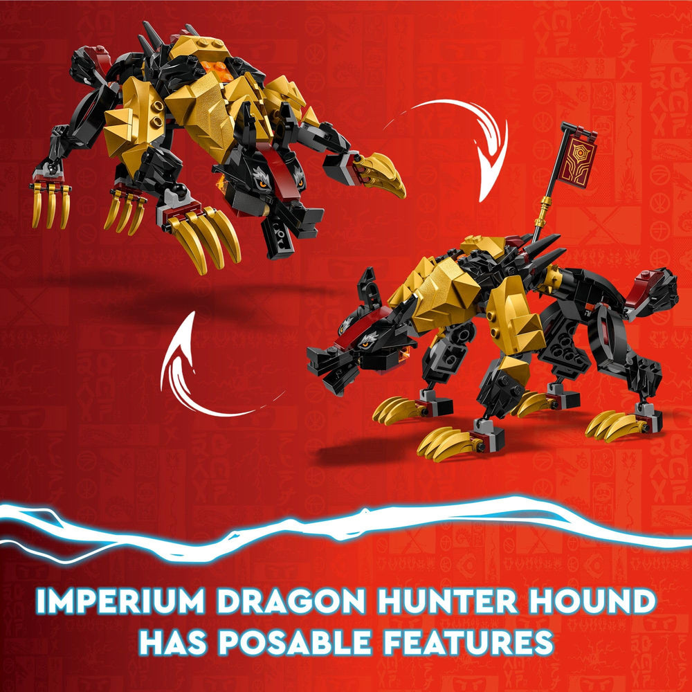 LEGO NINJAGO Jay minifigure with dual katanas ready.