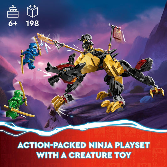 LEGO NINJAGO Imperium Dragon Hunter Hound 71790 side view showing photac-beast pose.