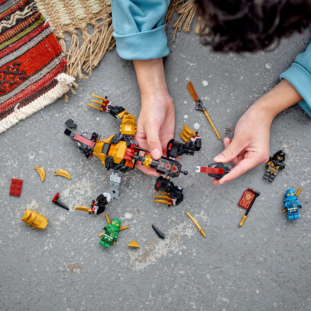 LEGO NINJAGO Includes three minifigures for dynamic scenes.