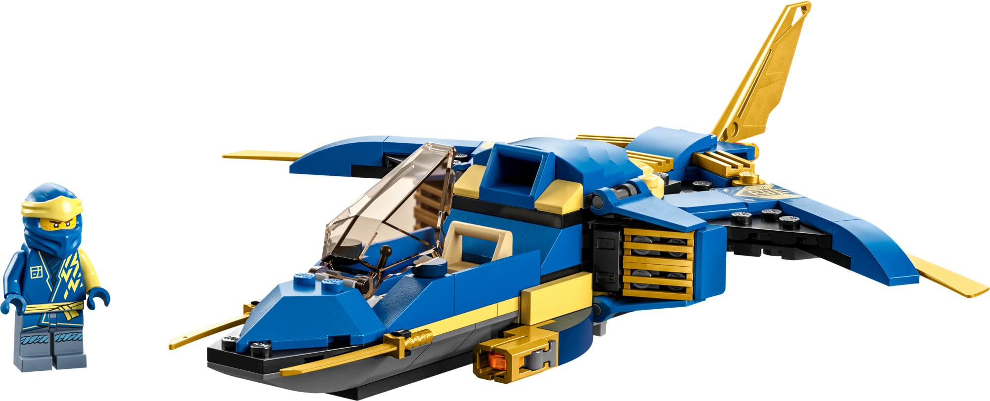 LEGO NINJAGO Jay’s Lightning Jet EVO assembly with 146 pieces