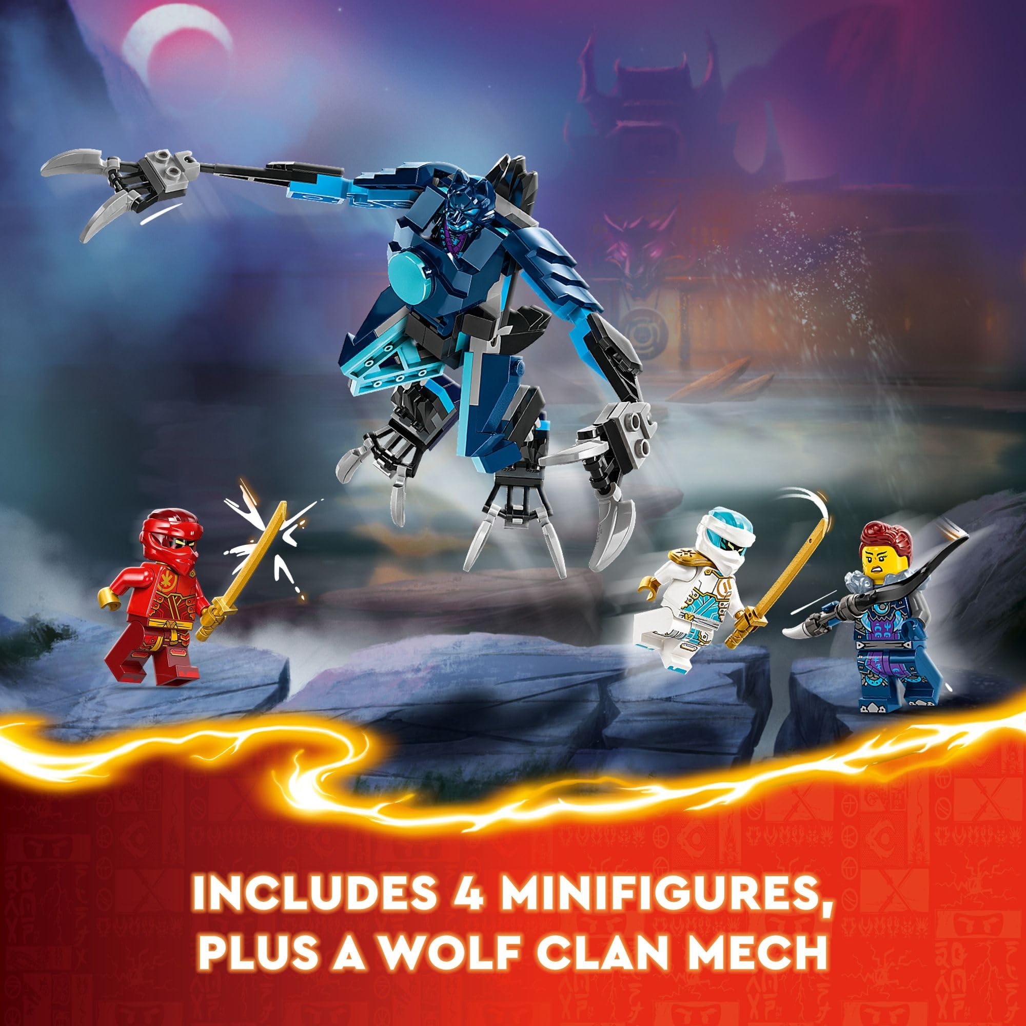 LEGO NINJAGO Kai's golden sword accessory enhances action play.