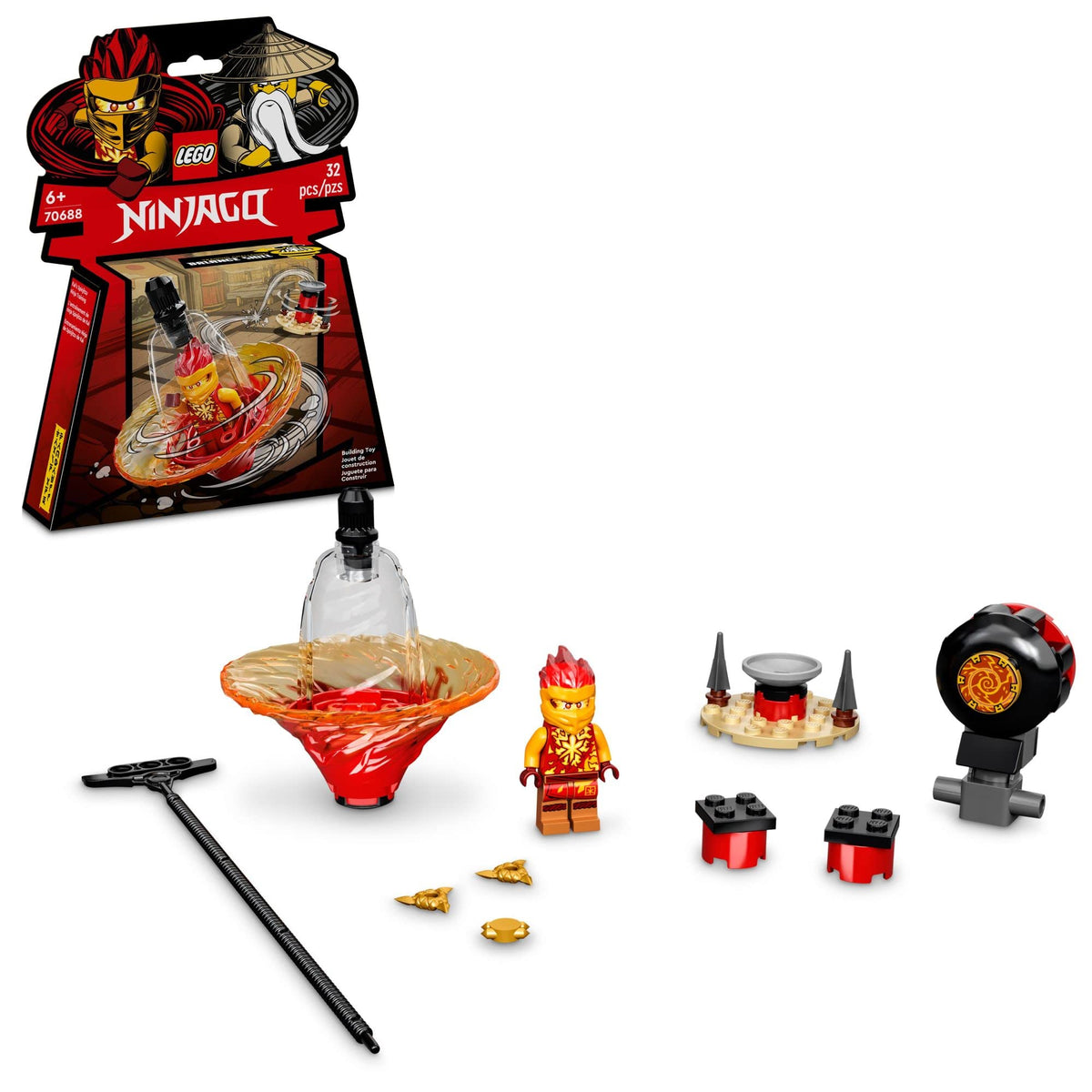 LEGO NINJAGO Kai spinning training toy for dynamic play sessions