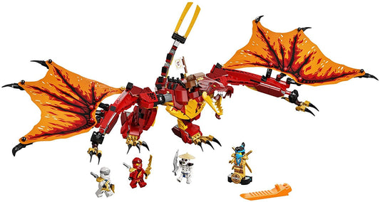 LEGO NINJAGO Legacy Fire Dragon Attack dragon-stance pose for dynamic role-play