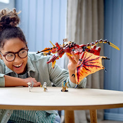 LEGO NINJAGO Legacy Fire Dragon Attack minifigures in action for thrilling storytelling
