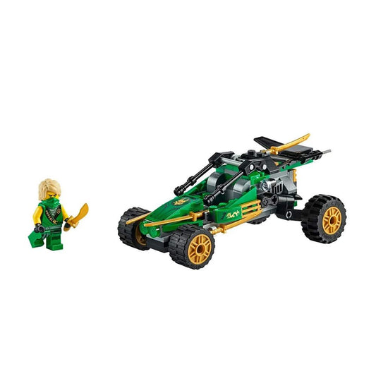 LEGO NINJAGO Legacy Jungle Raider Buggy with rugged tires ready for jungle adventures.