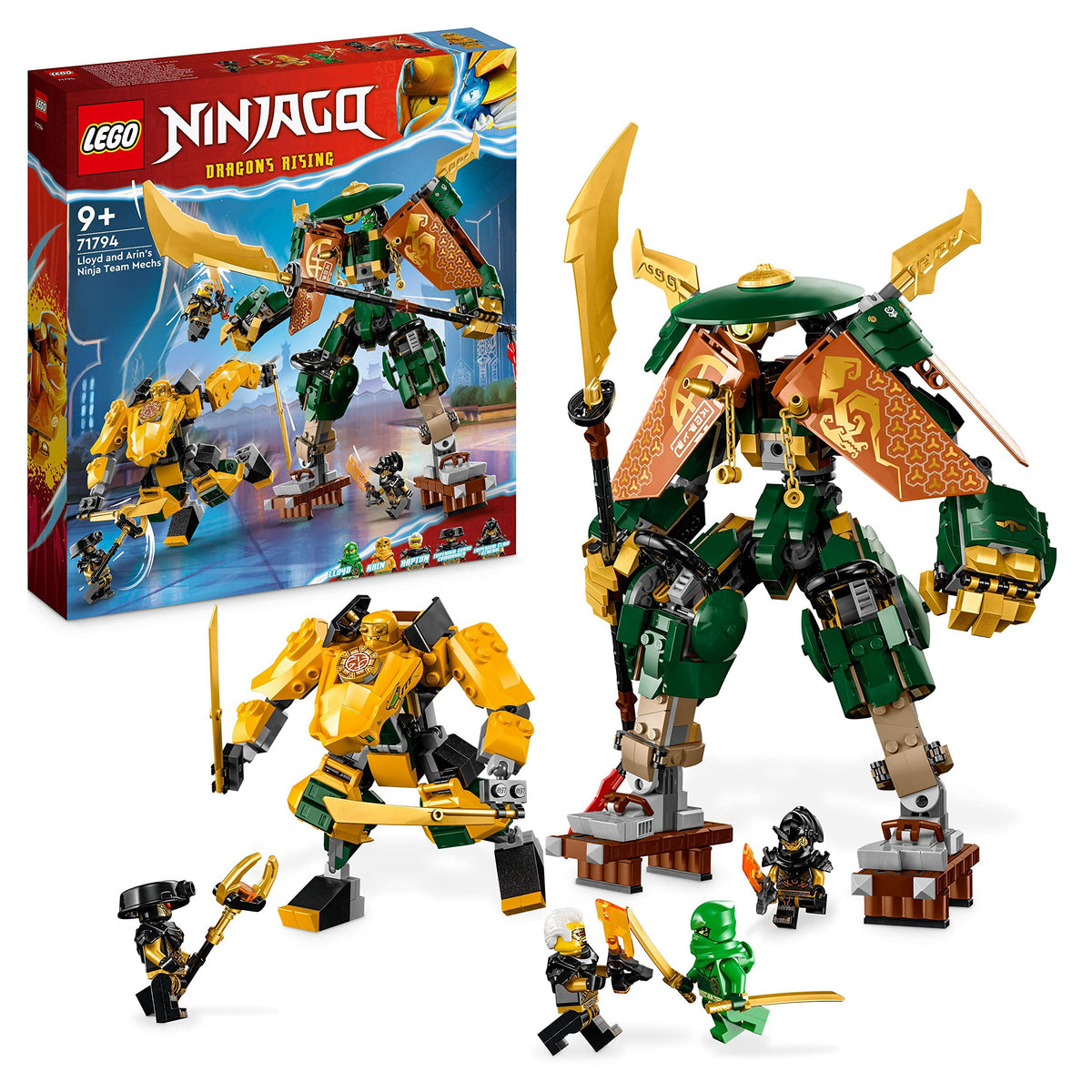 LEGO NINJAGO Lloyd and Arin mech assembly for imaginative play