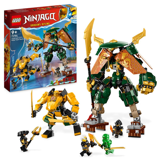 LEGO NINJAGO Lloyd and Arin mech assembly for imaginative play