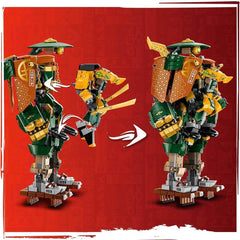 LEGO NINJAGO Lloyd mech detail with twin katanas for authentic play
