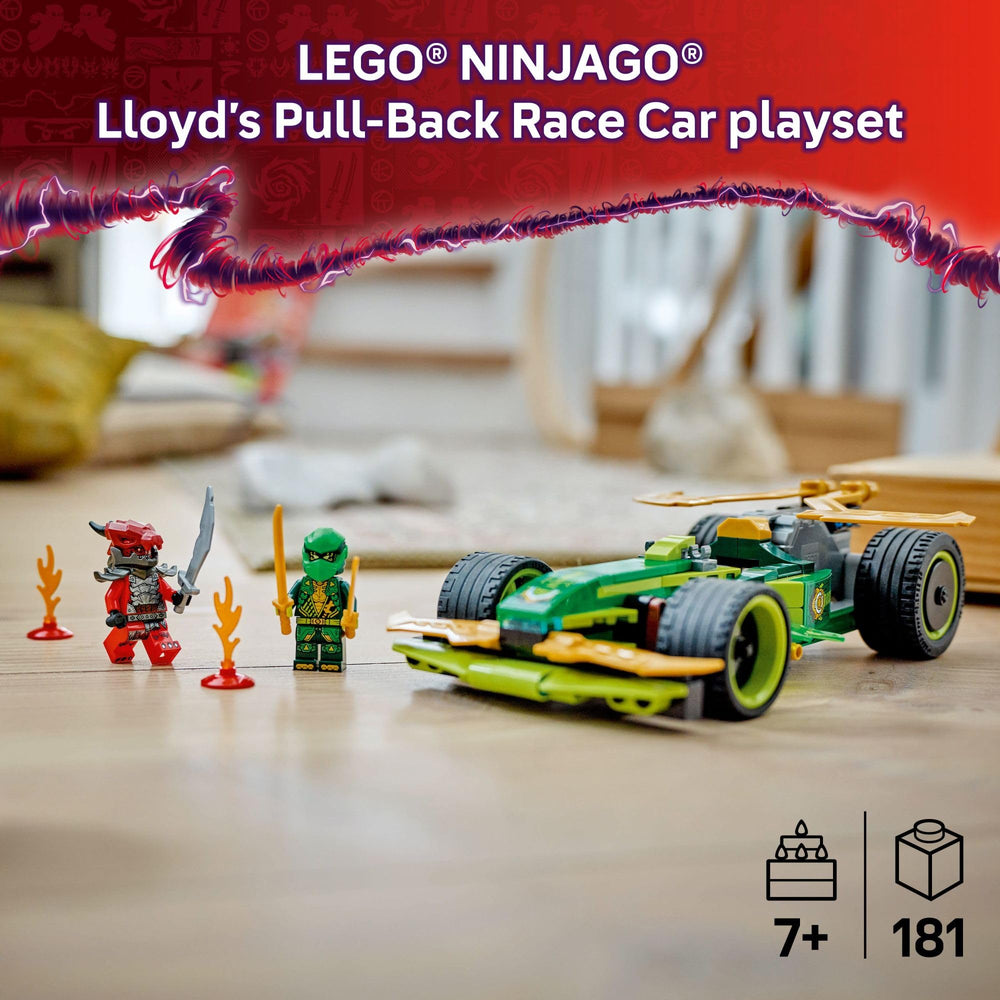 LEGO NINJAGO Lloyd minifigure with golden katana enhances action