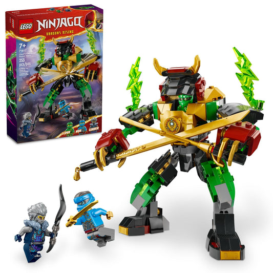 LEGO NINJAGO Lloyd’s Elemental Power Mech cockpit scene for imaginative play