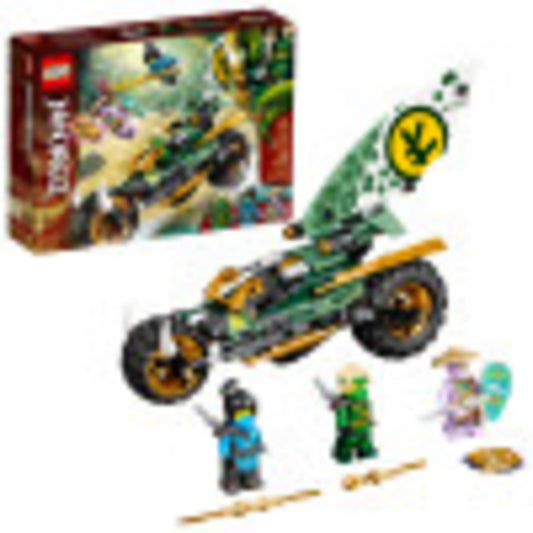 LEGO NINJAGO Lloyd’s Jungle Chopper Bike 71745 front view for action-packed play