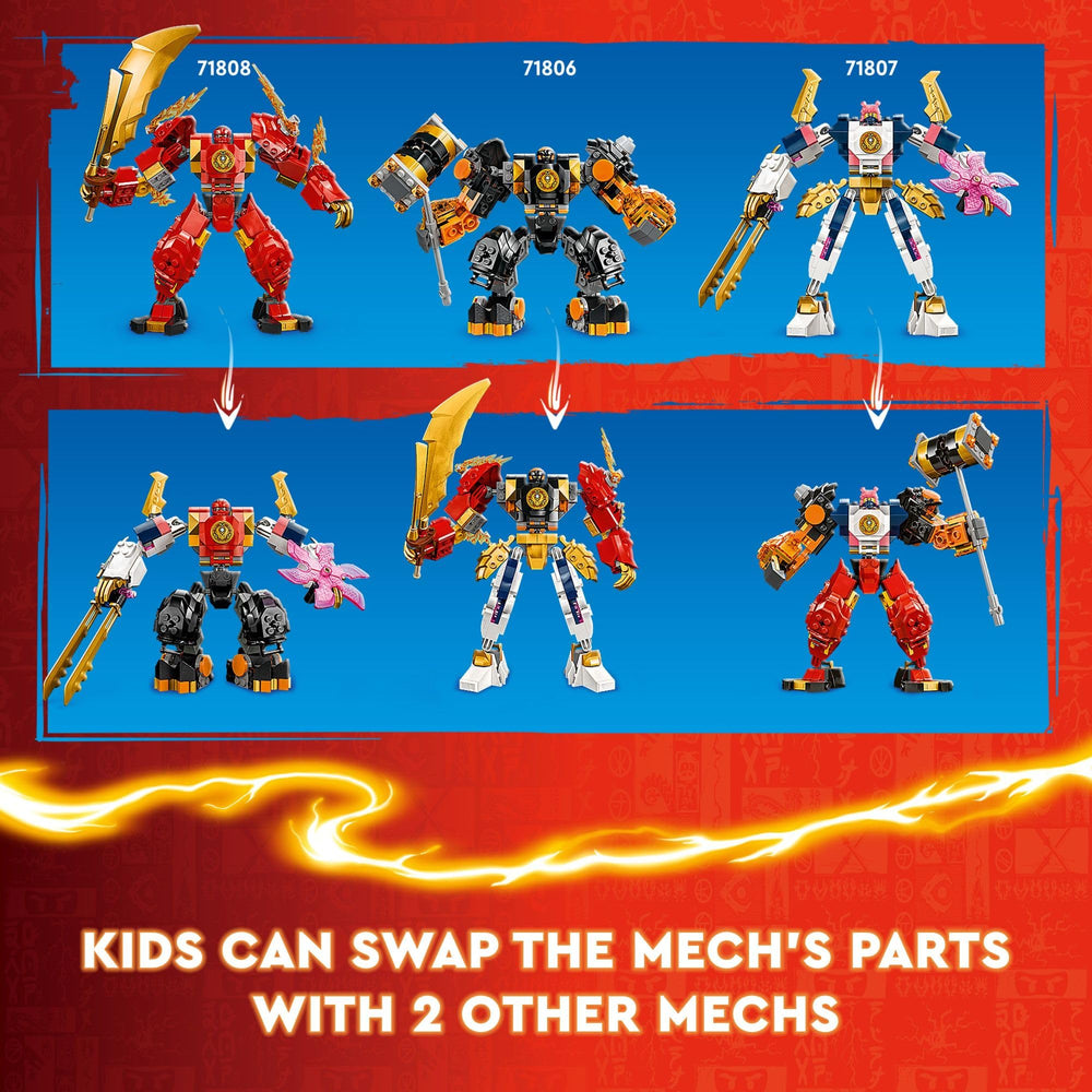 LEGO NINJAGO mech parts for customization and endless build options.