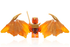 LEGO NINJAGO Minifigureland logo tile adds authentic branding to builds.
