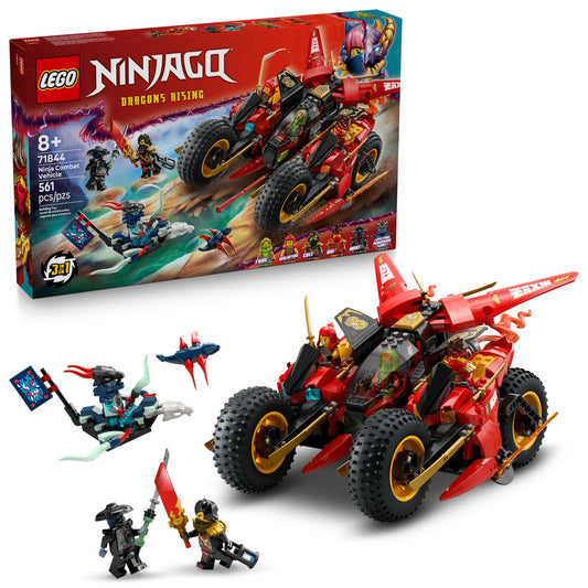 LEGO NINJAGO Ninja Combat Vehicle front view showcasing transforming battle play
