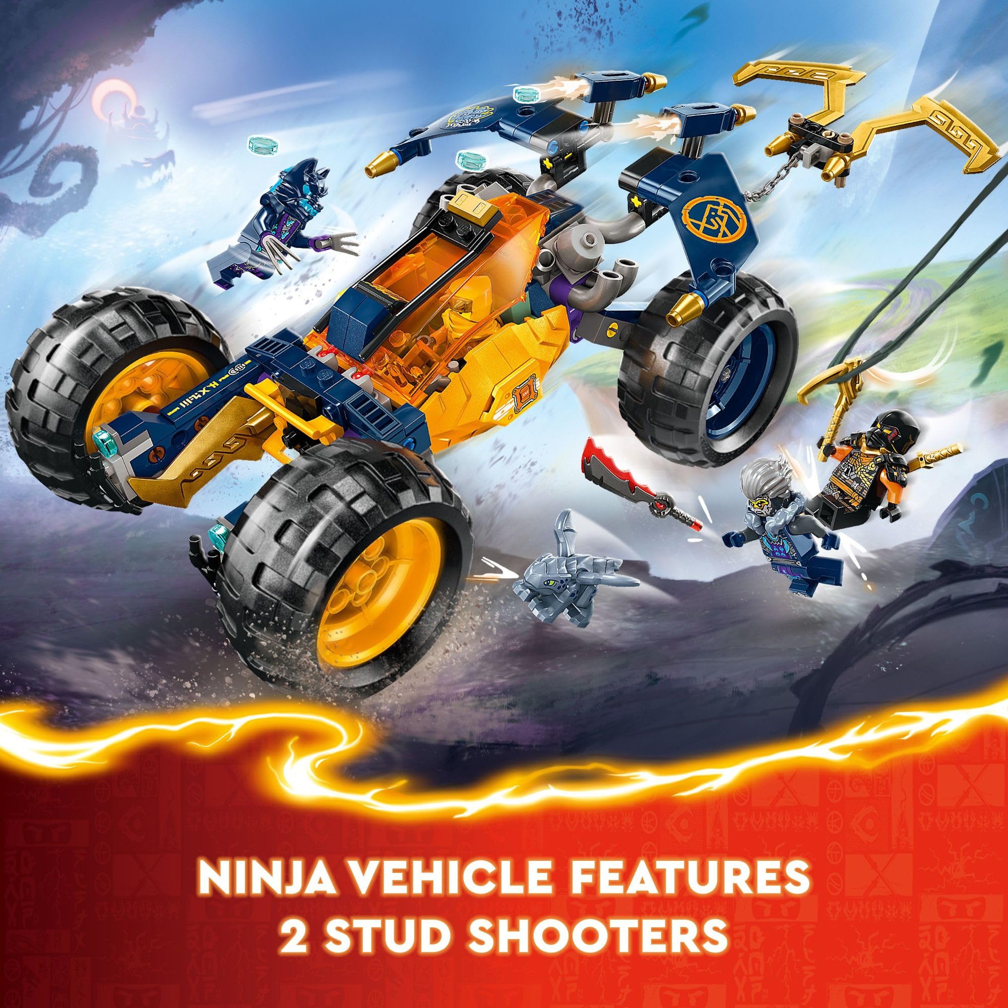 Arin and Cole minifigures with climbing hooks ready for climbs