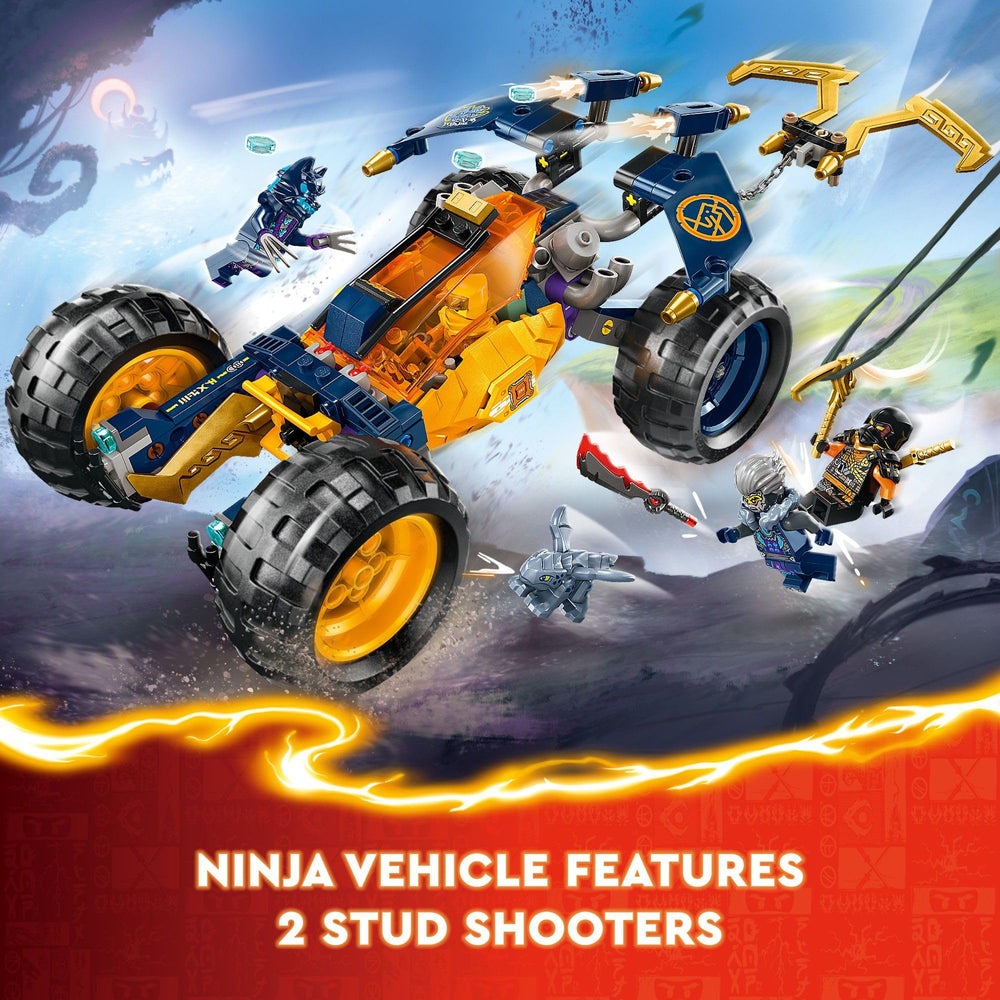Arin and Cole minifigures with climbing hooks ready for climbs