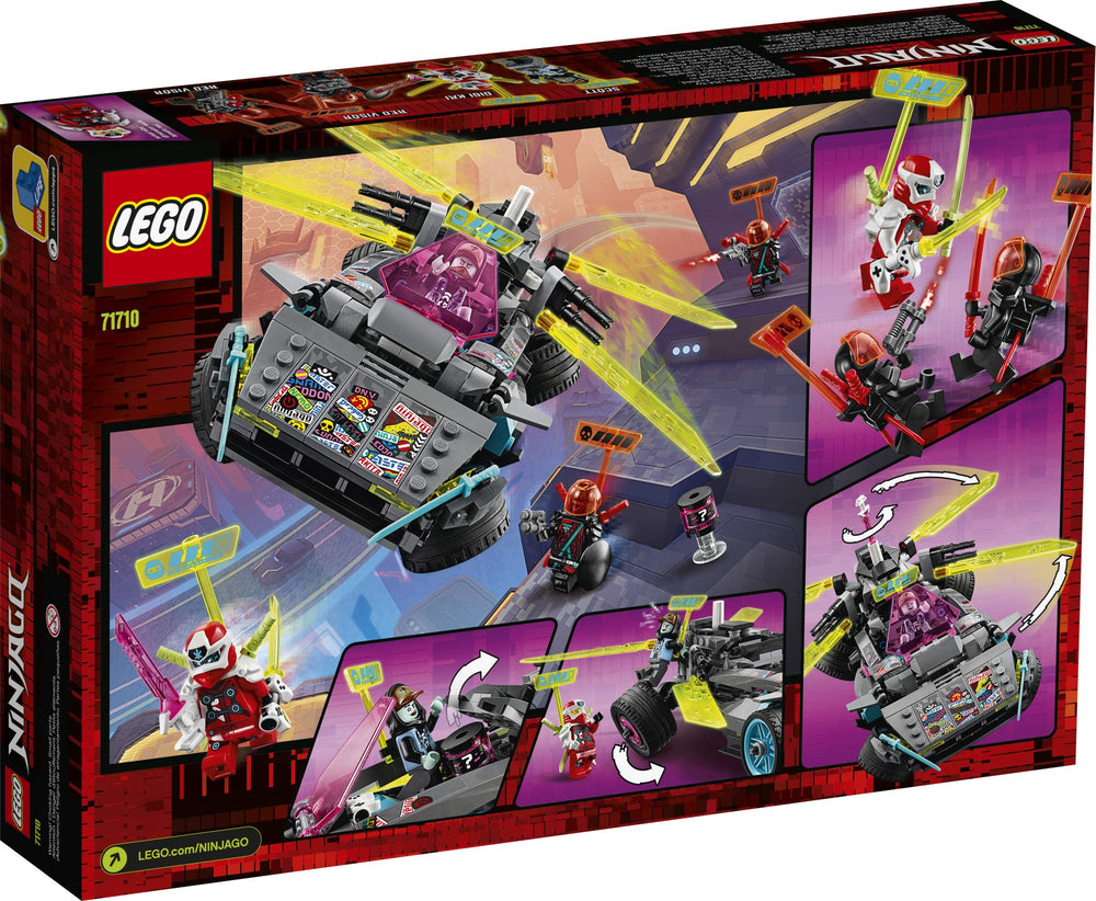 LEGO NINJAGO Ninja Tuner Car 71710 dimensions showing a compact profile for easy storage