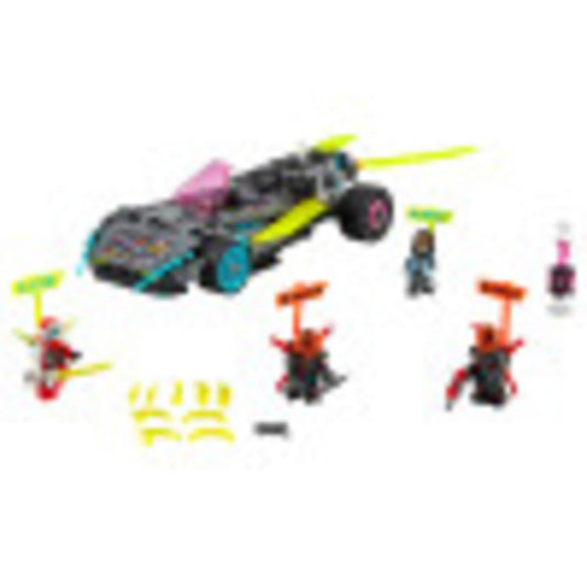 LEGO NINJAGO Ninja Tuner Car 71710 side view, compact design for portable play sessions