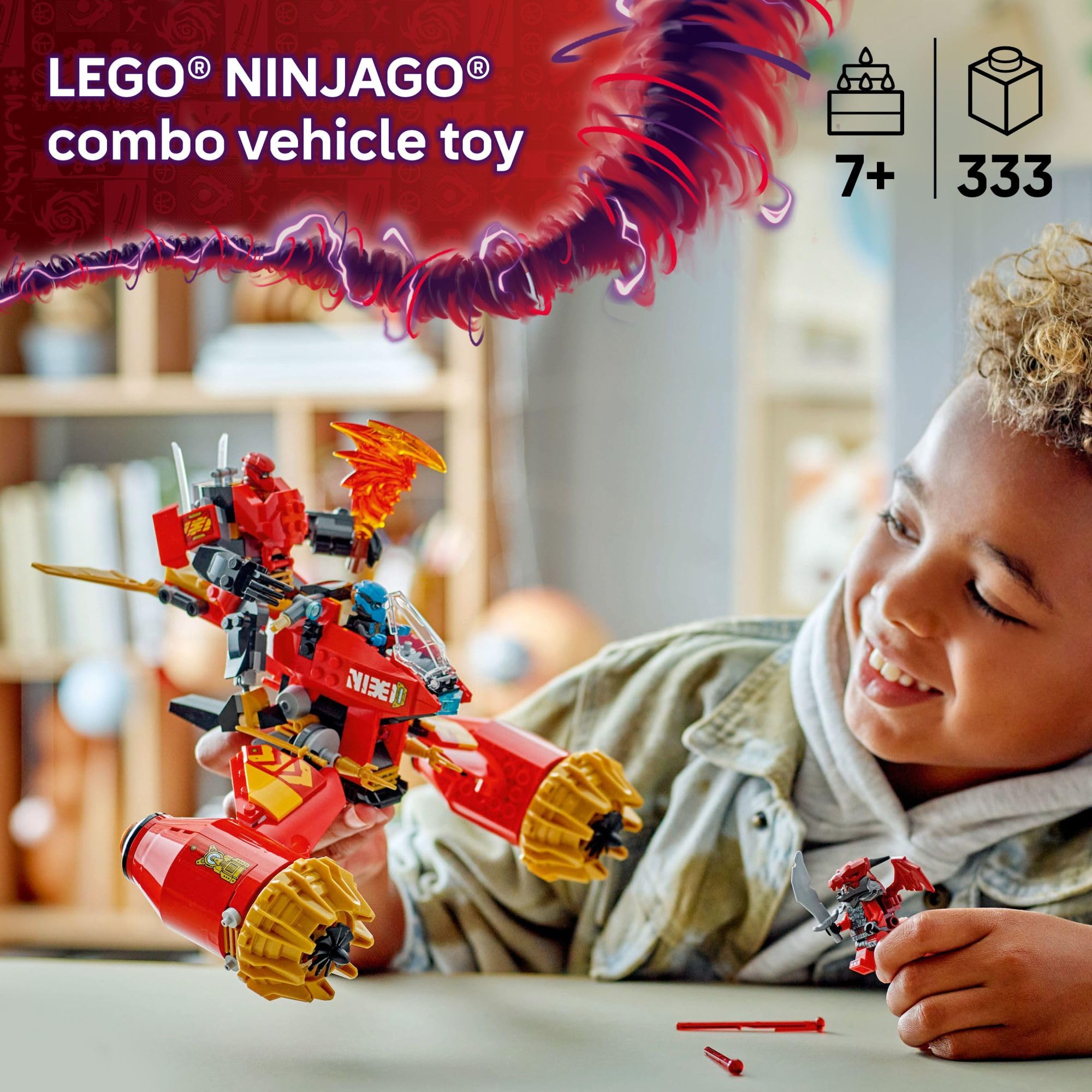 LEGO NINJAGO Nya flying motorbike cockpit with movable wings for fast missions