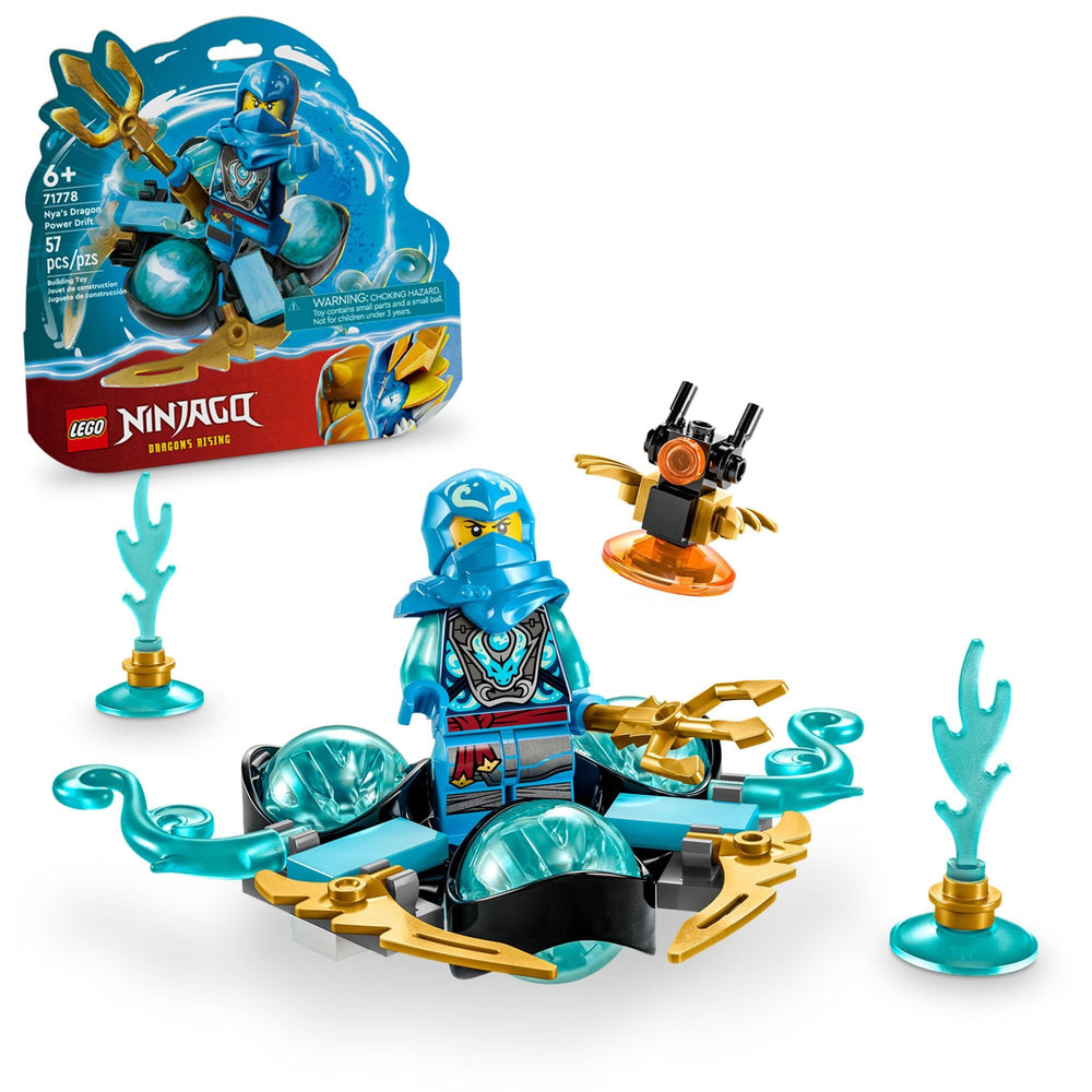 LEGO NINJAGO Nya's Dragon Power Drift spinner for action-packed play and skill building