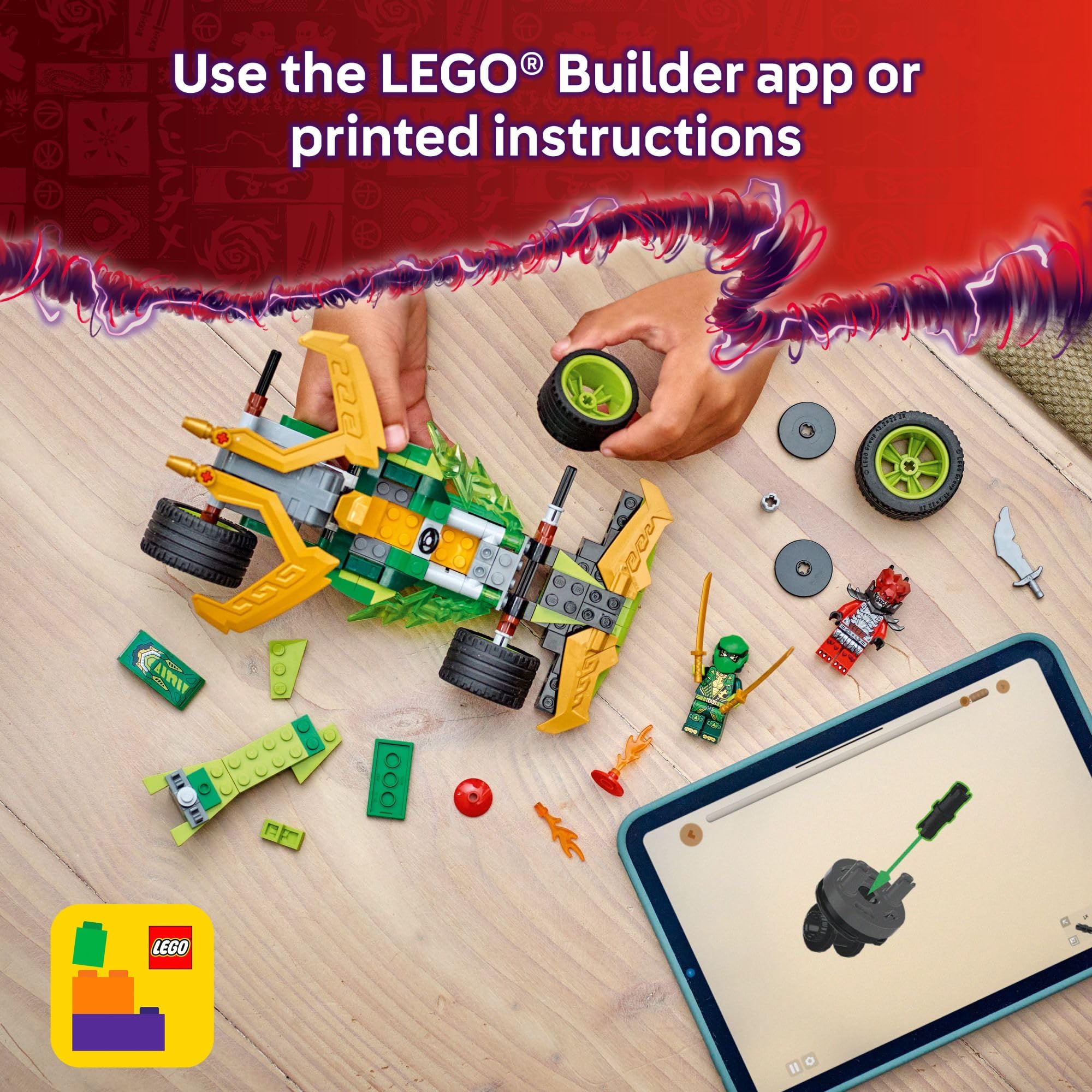 LEGO NINJAGO obstacle course lighting elements inspire imaginative racing challenges