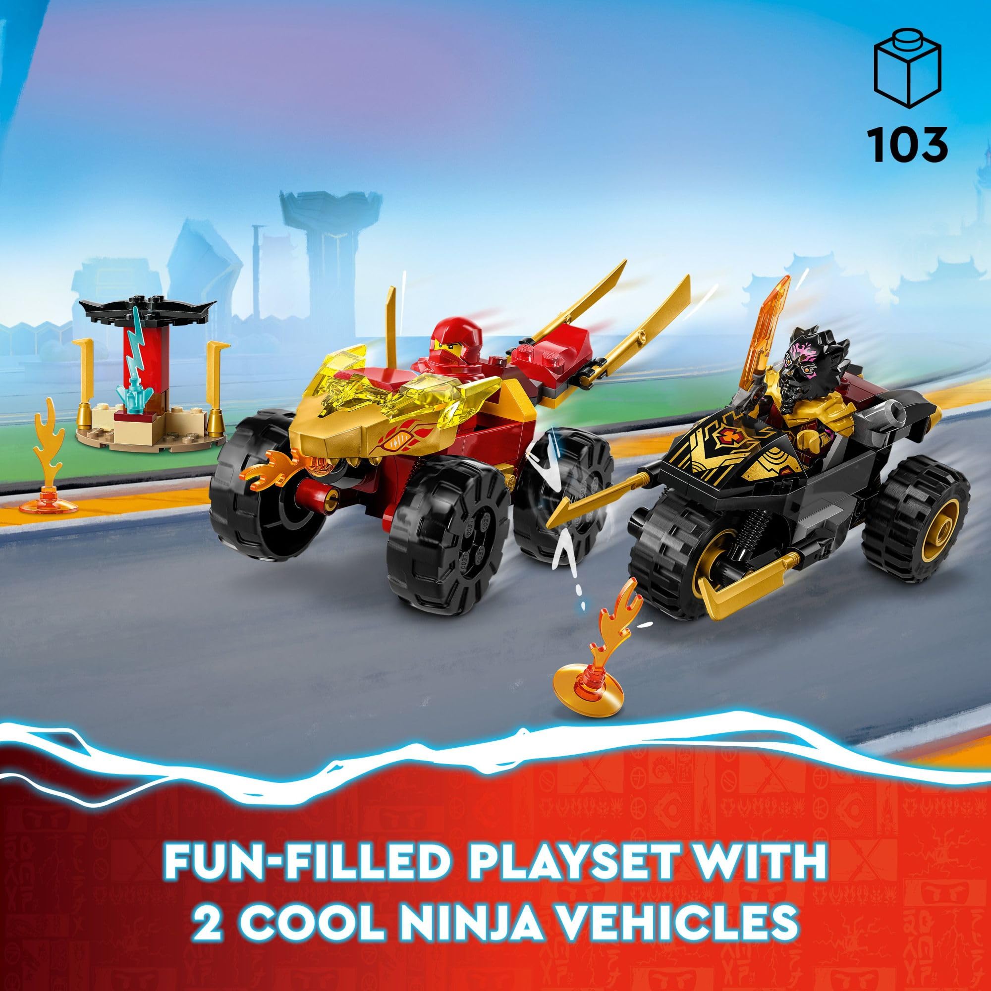 LEGO NINJAGO Ras all-terrain vehicle fuels epic battles