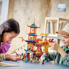 LEGO NINJAGO Spirit of the Temple minifigure with golden sword enables storytelling