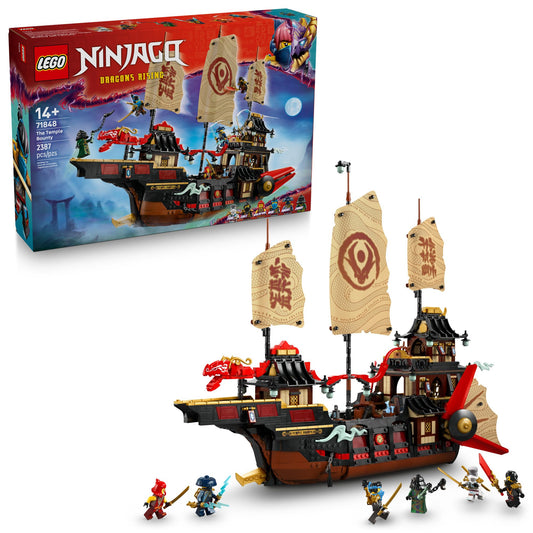 LEGO NINJAGO Temple Bounty exterior showcases a bold display centerpiece