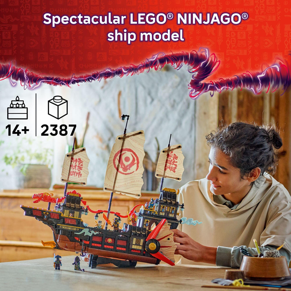 LEGO NINJAGO Temple Bounty sails gear operation enables interactive building