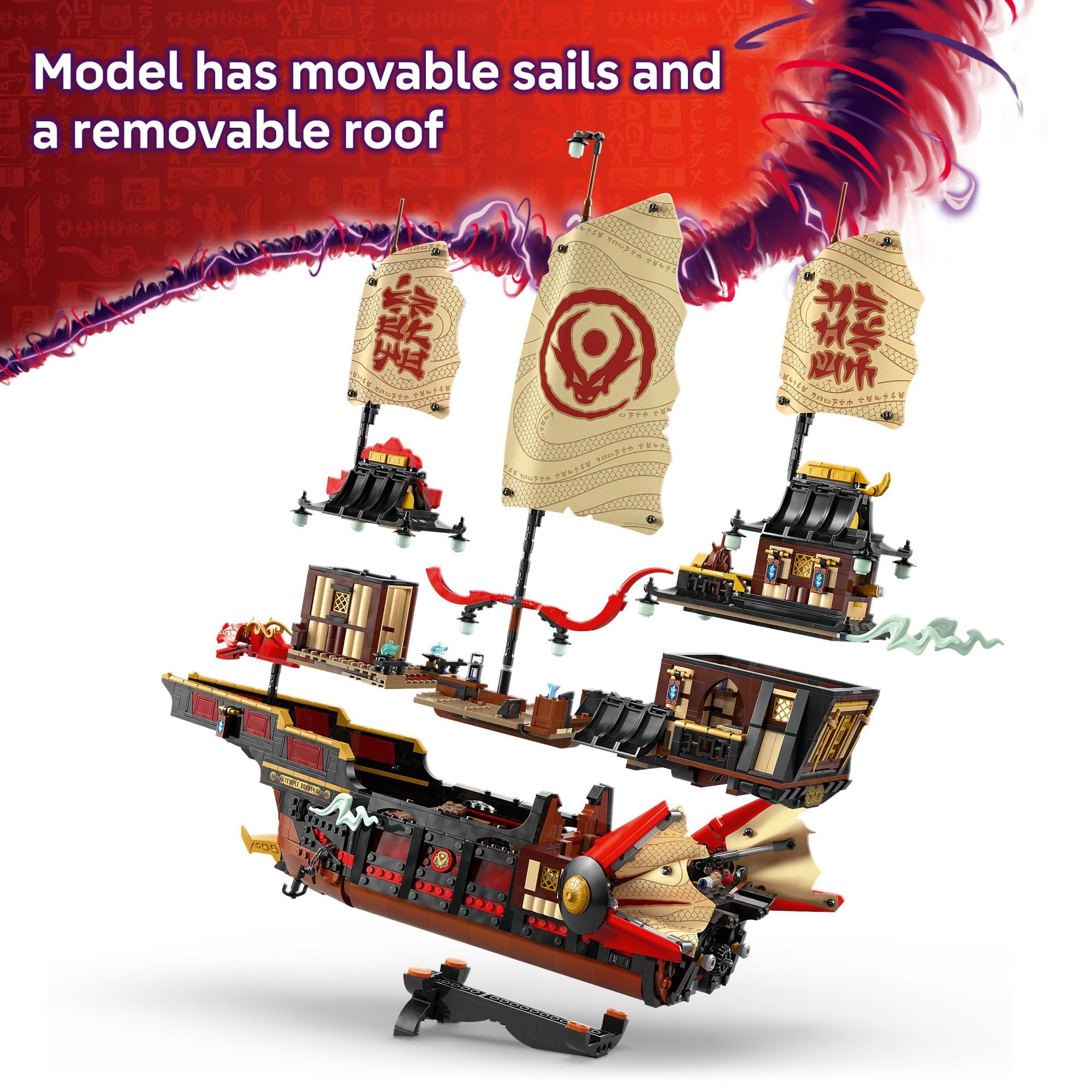 LEGO NINJAGO Temple Bounty captain's quarters reveal secret map feature