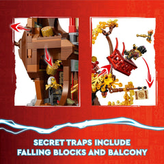 LEGO NINJAGO temple plunging balcony trap enhances action sequences