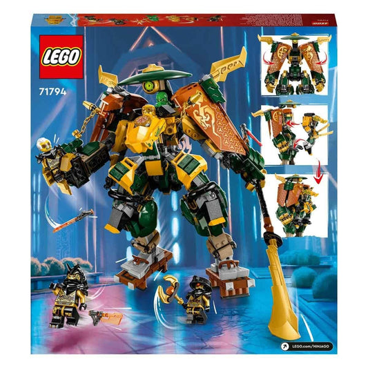 LEGO NINJAGO two mechs merge for an epic battle