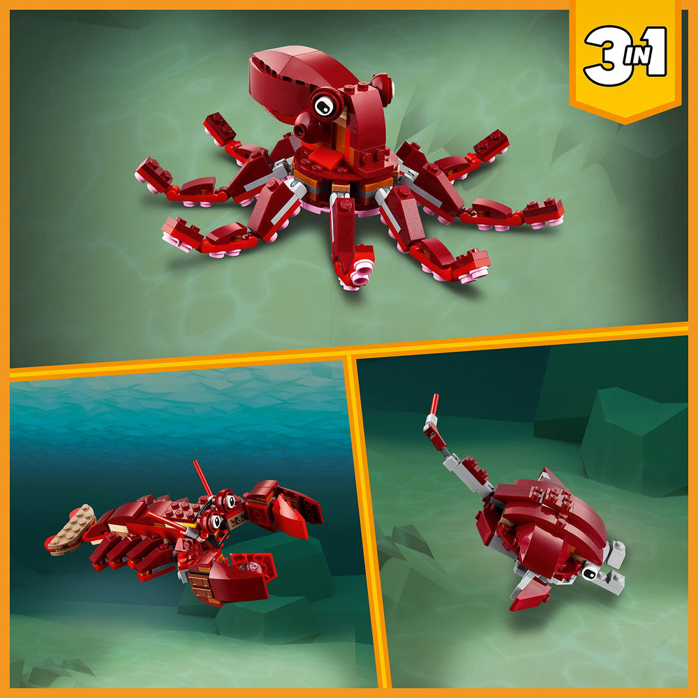 LEGO Creator 3in1 Sunken Treasure Mission octopus tentacles movable for dynamic play