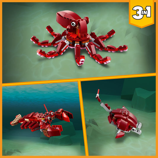 LEGO Creator 3in1 Sunken Treasure Mission octopus tentacles movable for dynamic play