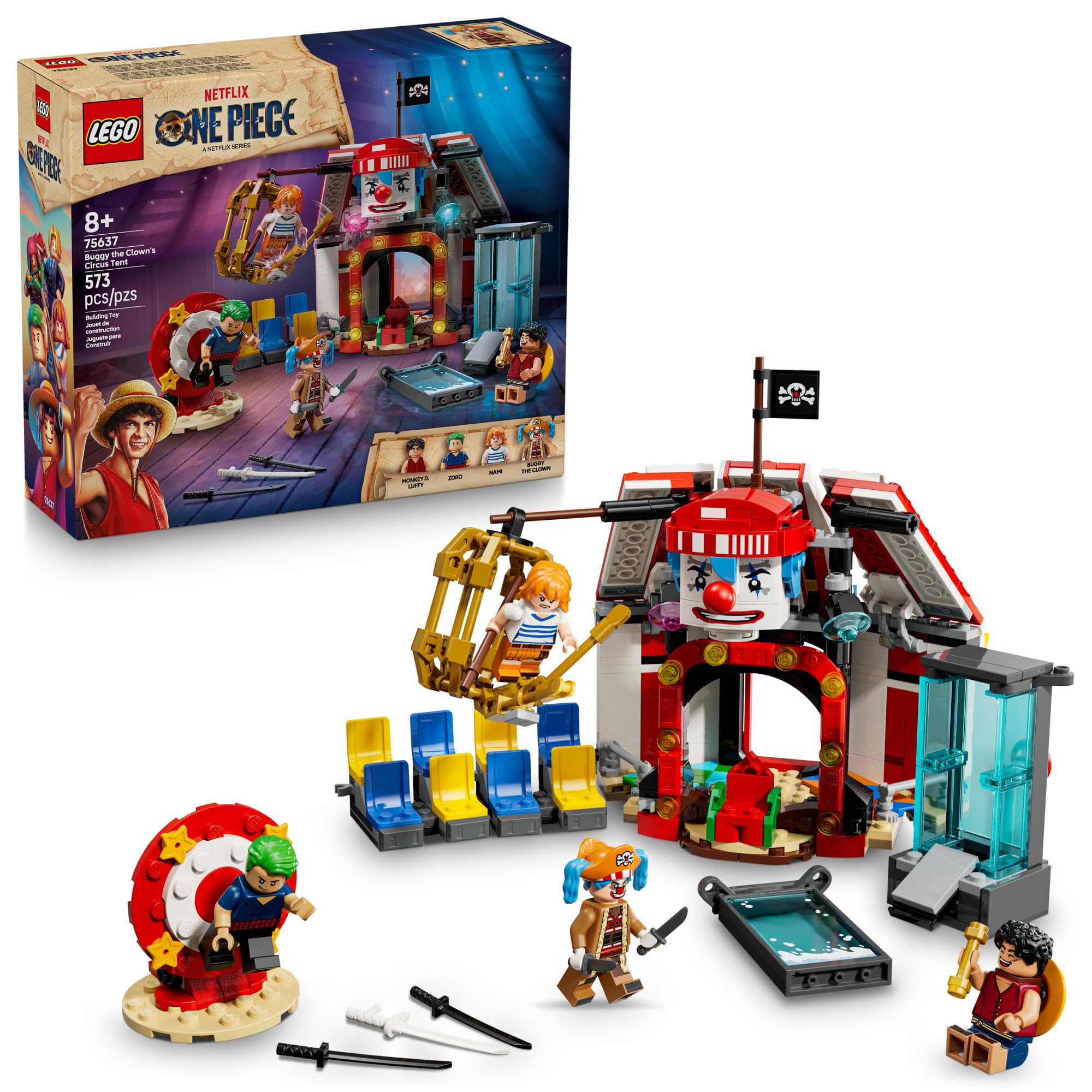 LEGO One Piece Buggy the Clown Circus Tent build for imaginative play and display